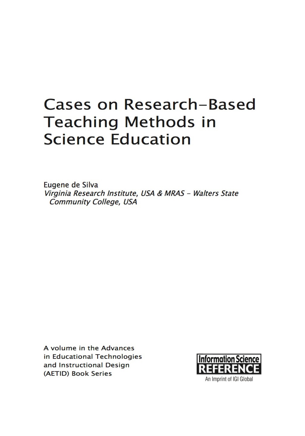 Cases on Research-Based Teaching Methods in Science Education â€“ PDF/EPUB Version Downloadable