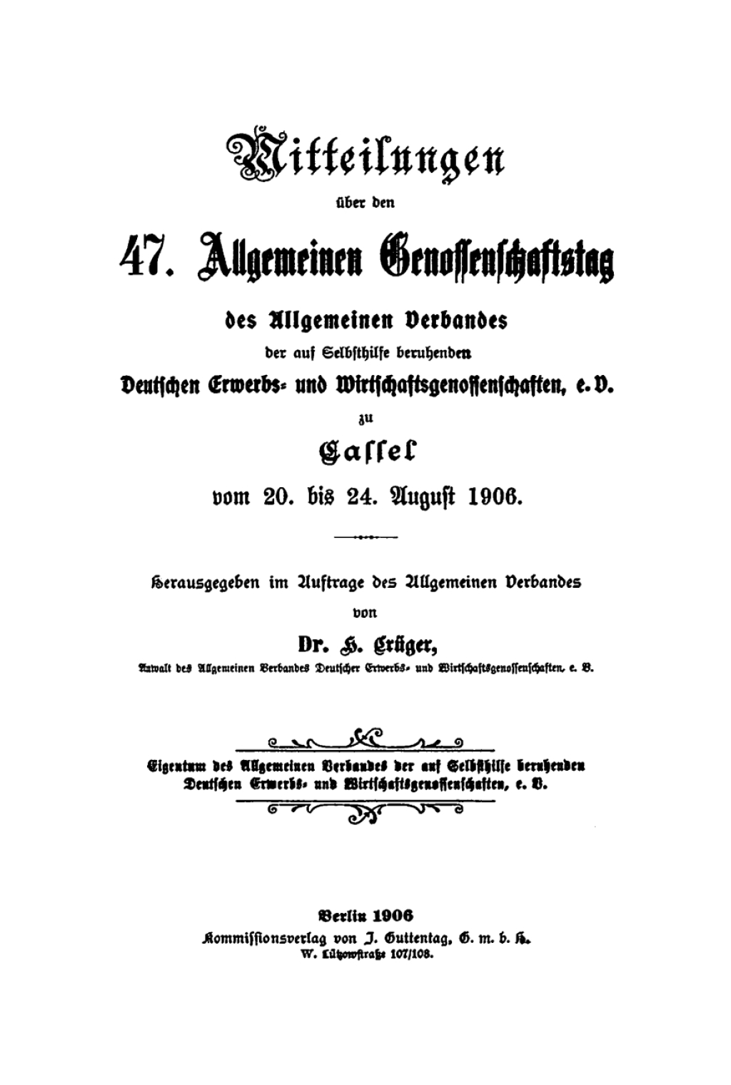 Cassell, vom 20. bis 24. August 1906. 1st Edition â€“ PDF/EPUB Version Downloadable