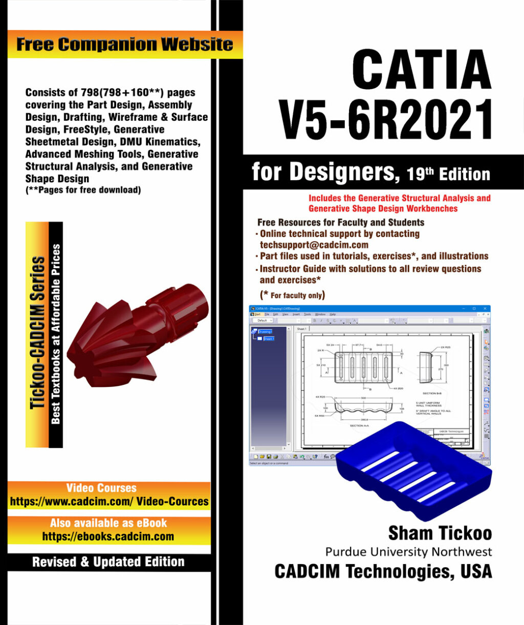 CATIA V5-6R2021 for Designers 19th Edition â€“ PDF/EPUB Version Downloadable