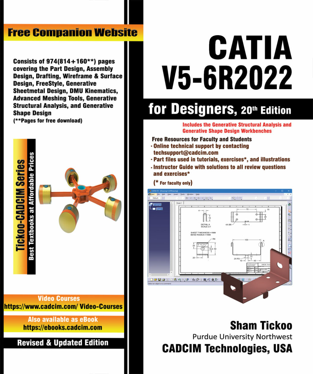 CATIA V5-6R2022 for Designers 20th Edition â€“ PDF/EPUB Version Downloadable