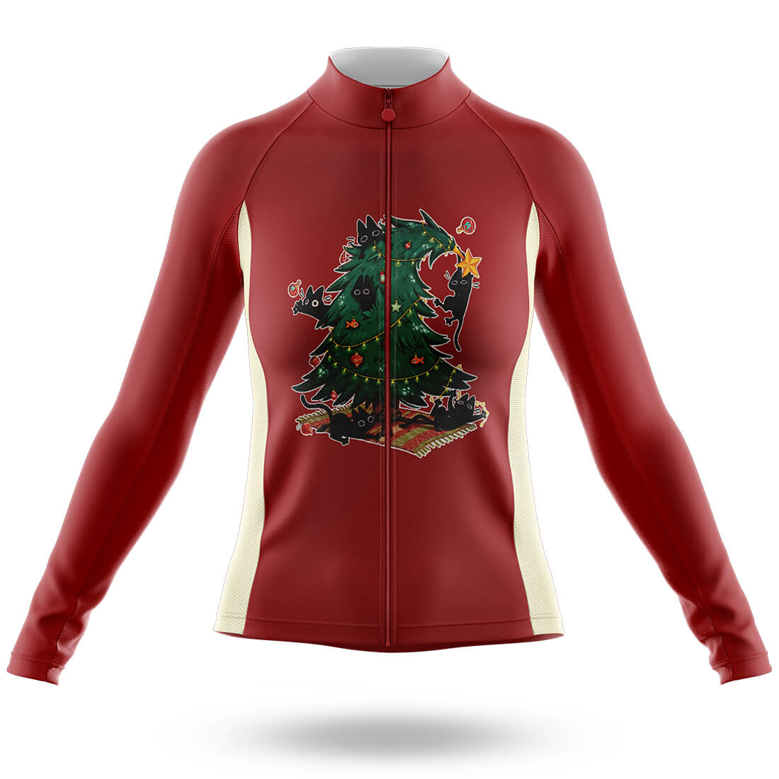 Catmas Tree - Women's Cycling Long Sleeve Jersey