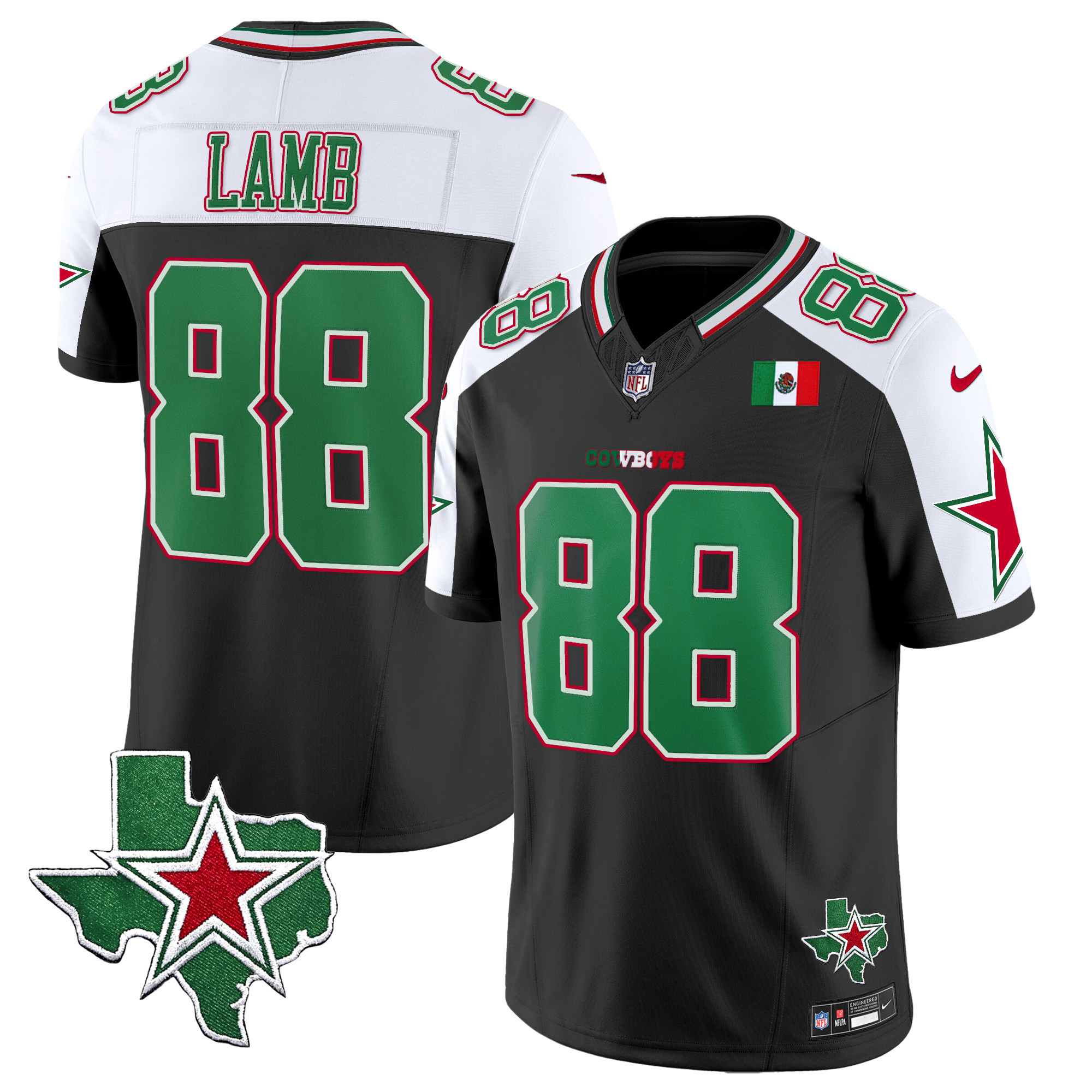 CeeDee Lamb Men's Dallas Cowboys 2024 Mexico Vapor Limited Alternate Jersey - All Stitched
