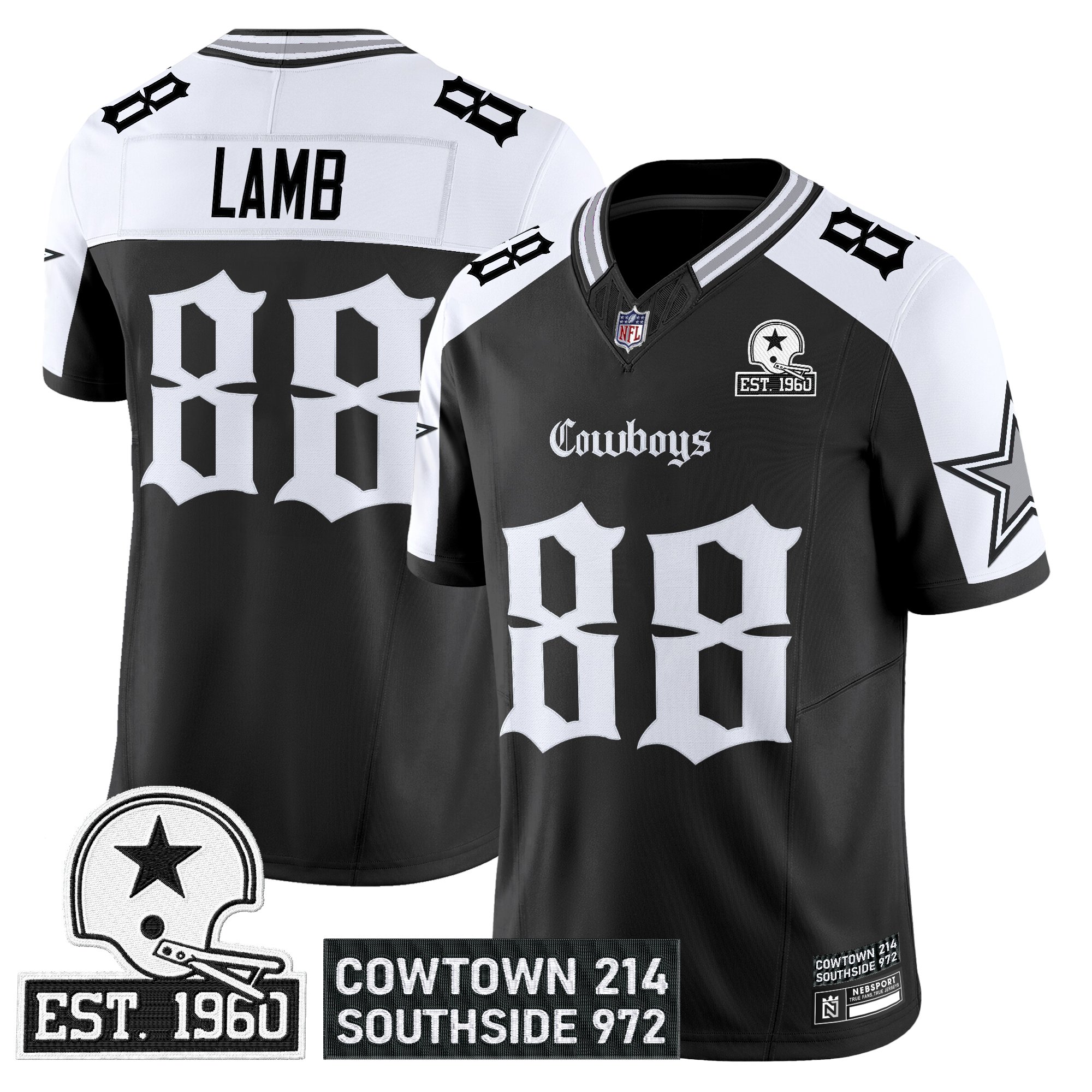 CeeDee Lamb Men's Dallas Cowboys 'Gothic Lone Star Edition' Vapor Limited Alternate Jersey - All Stitched