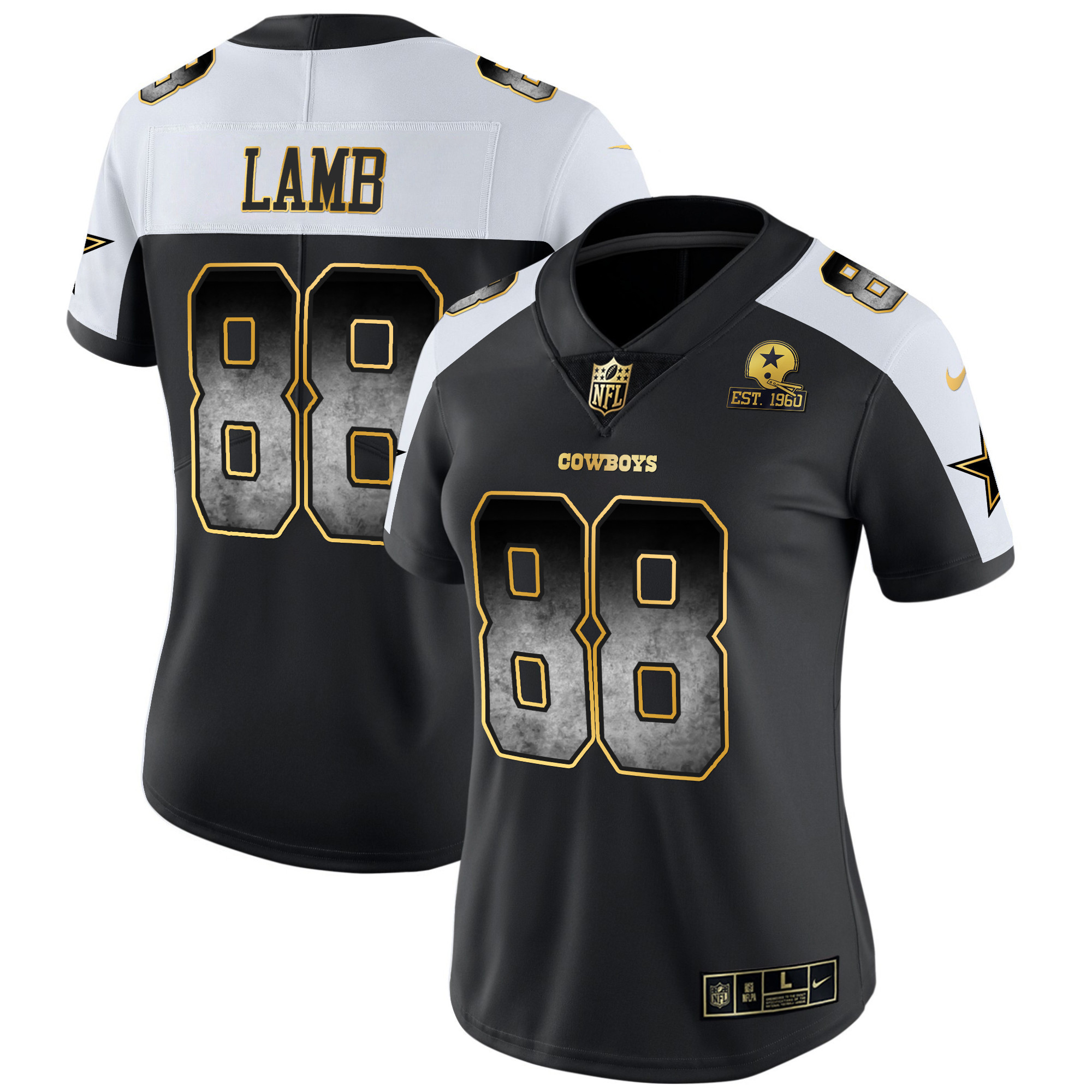 CeeDee Lamb Women's Dallas Cowboys Arch Smoke Vapor Alternate Jersey - All Stitched