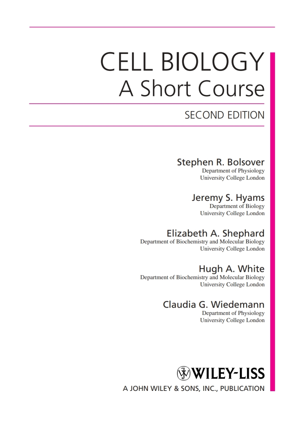 Cell Biology A Short Course 2nd Edition â€“ PDF/EPUB Version Downloadable