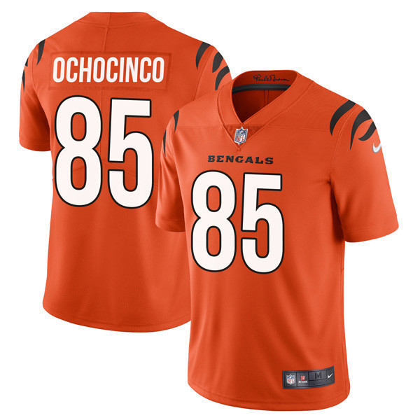 Chad Johnson Men's Cincinnati Bengals Player Vapor Limited Orange Jersey - All Stitched