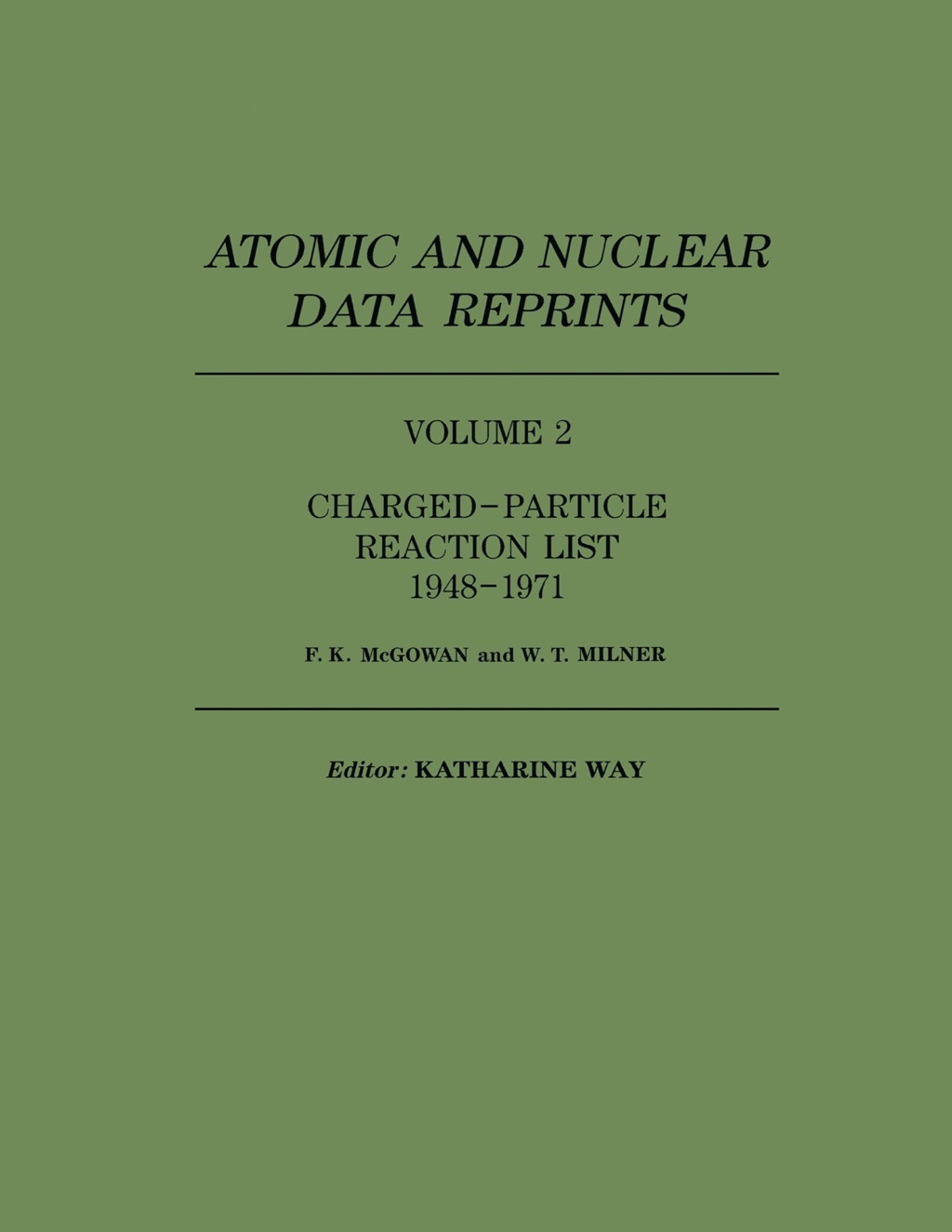 Chargedâ€“Particle Reaction List 1948â€“1971 1st Edition â€“ PDF/EPUB Version Downloadable