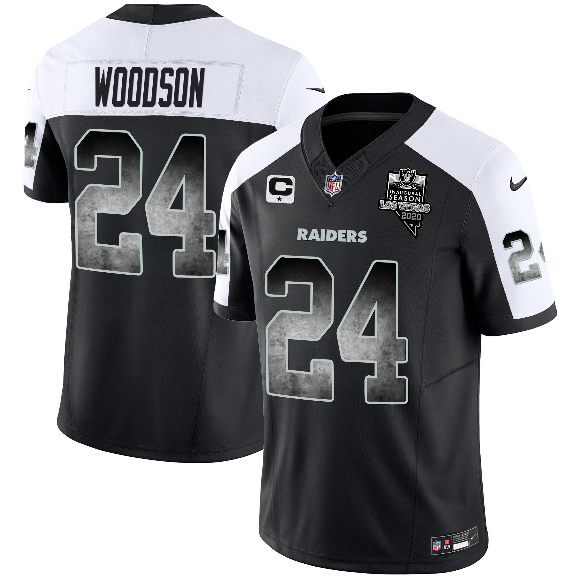 Charles Woodson Men's Las Vegas Raiders Arch Smoke Vapor Alternate Jersey - All Stitched