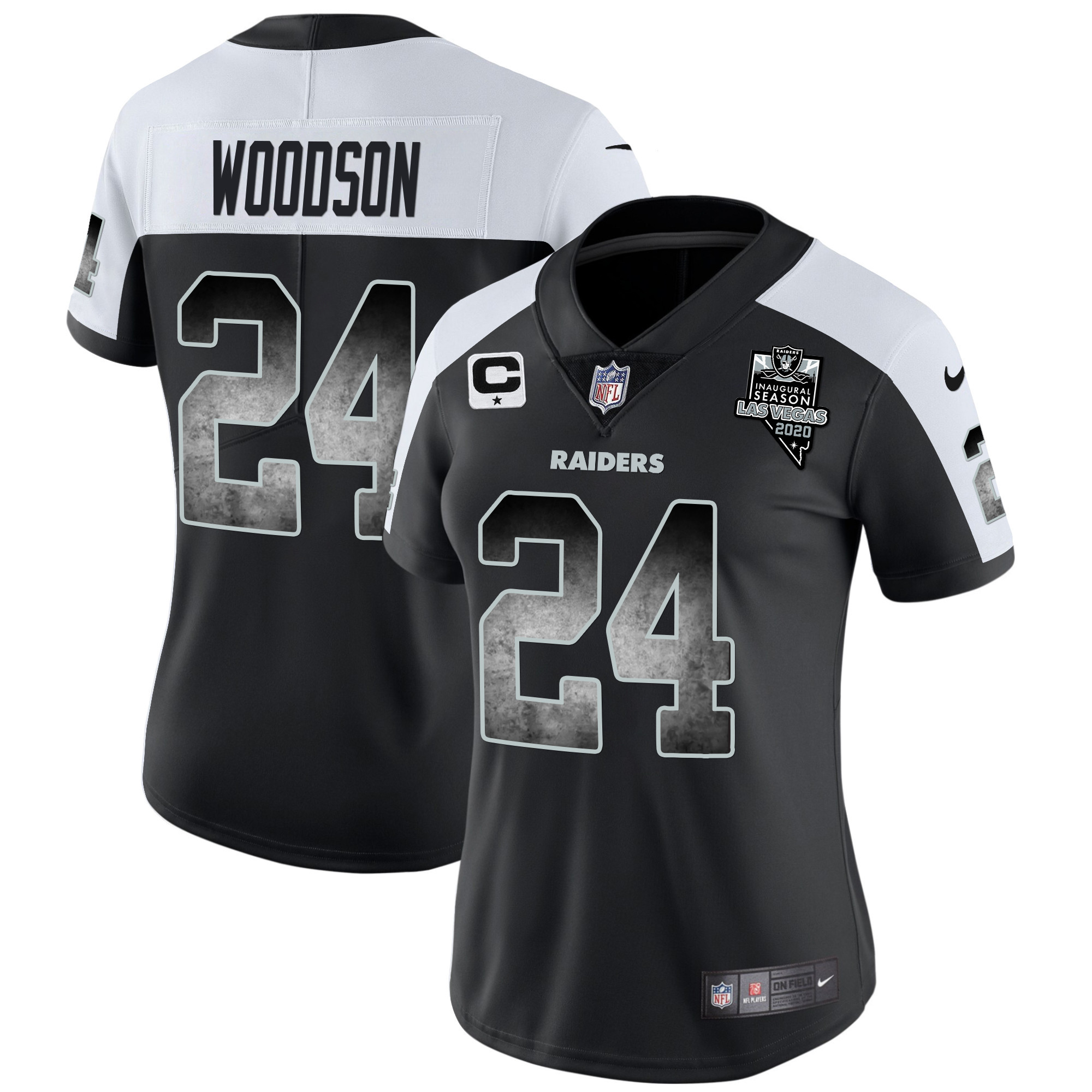 Charles Woodson Women's Las Vegas Raiders Arch Smoke Vapor Alternate Jersey - All Stitched