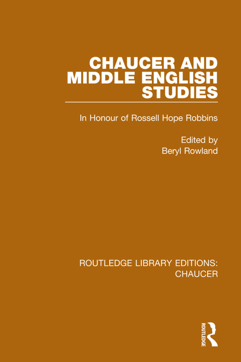 Chaucer and Middle English Studies In Honour of Rossell Hope Robbins 1st Edition â€“ PDF/EPUB Version Downloadable
