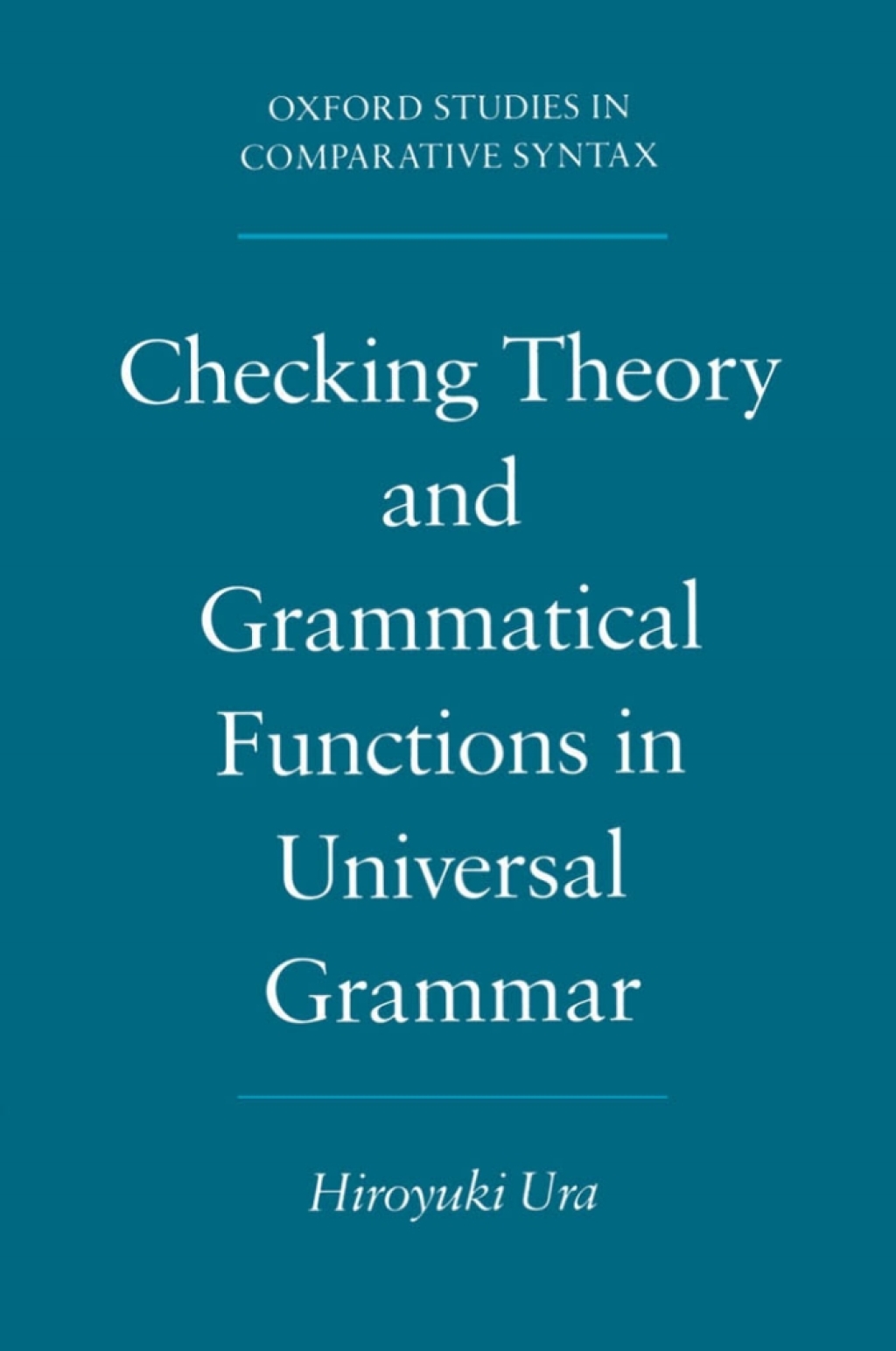 Checking Theory and Grammatical Functions in Universal Grammar â€“ PDF/EPUB Version Downloadable