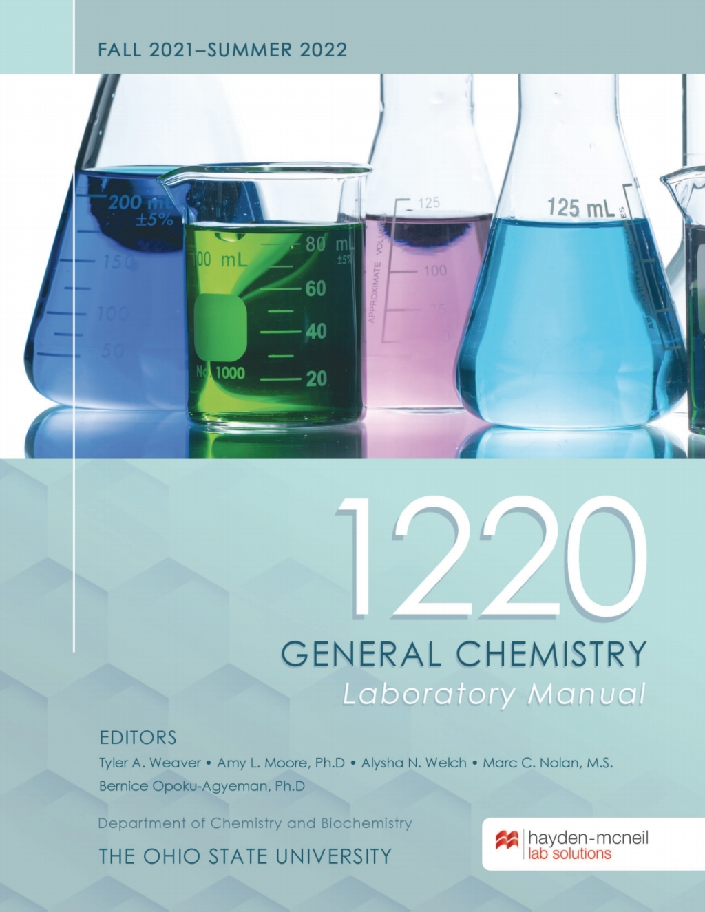 CHEMISTRY 1220 General Chemistry Laboratory Manual - FALL 2021â€“SUMMER 2022 - The Ohio State University 1st Edition - (PDF/EPUB Version)