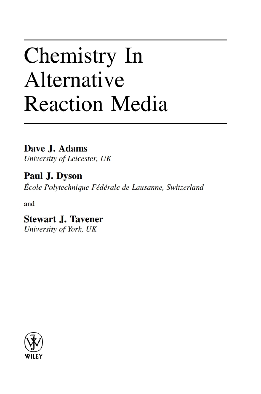 Chemistry In Alternative Reaction Media 1st Edition â€“ PDF/EPUB Version Downloadable