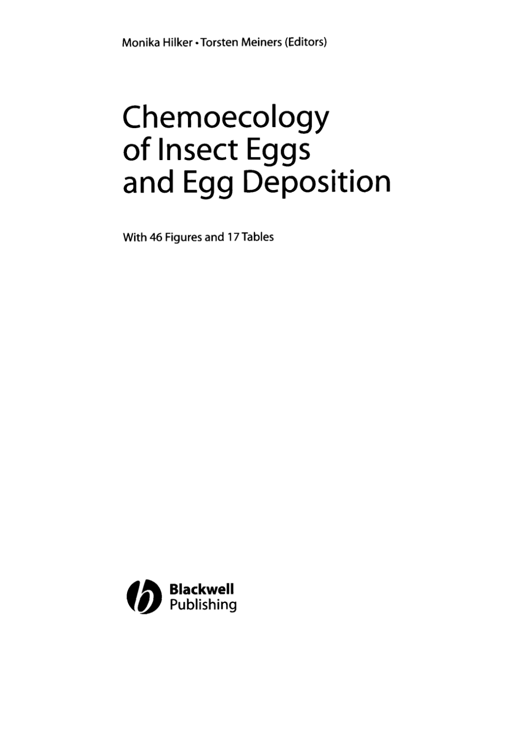 Chemoecology of Insect Eggs and Egg Deposition 1st Edition â€“ PDF/EPUB Version Downloadable