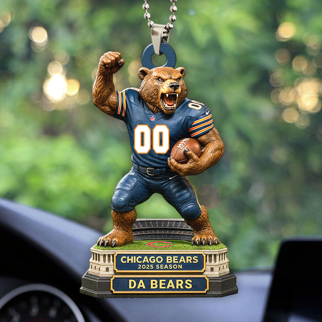 Chicago Bears 2-Sided Acrylic Car Ornament