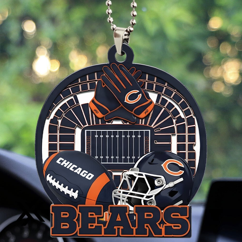 Chicago Bears Custom Acrylic 2-Sided Car Ornament