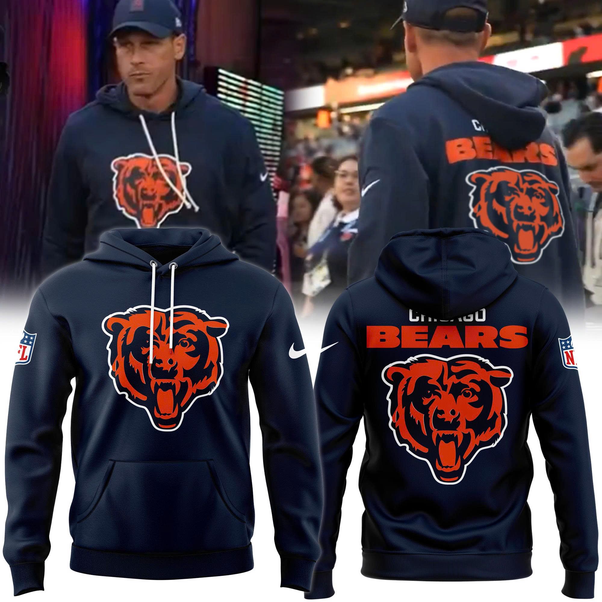 Chicago Bears Mens Athletic Hoodie