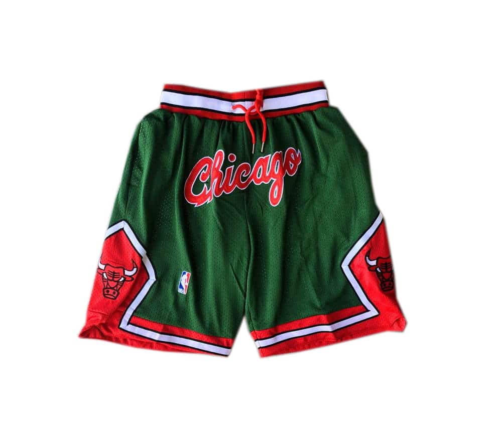Chicago Bulls Green "Chicago" Shorts - Basketball Shorts Store