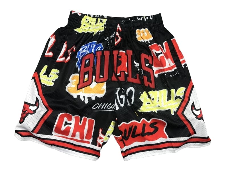 Chicago Bulls Slap Sticker Swingman Shorts - Basketball Shorts Store