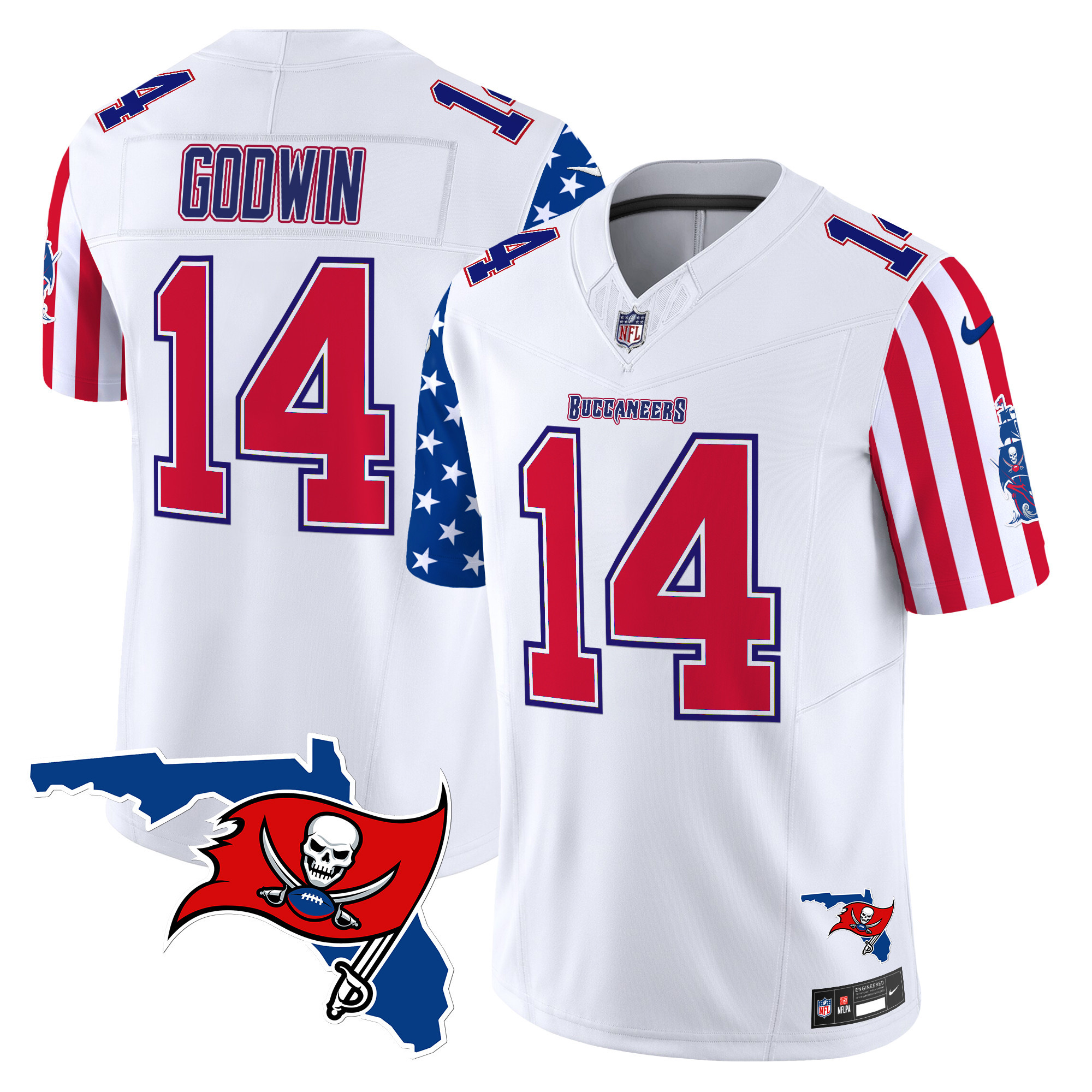 Chris Godwin Men's Tampa Bay Buccaneers American Style Vapor Limited White Jersey - All Stitched