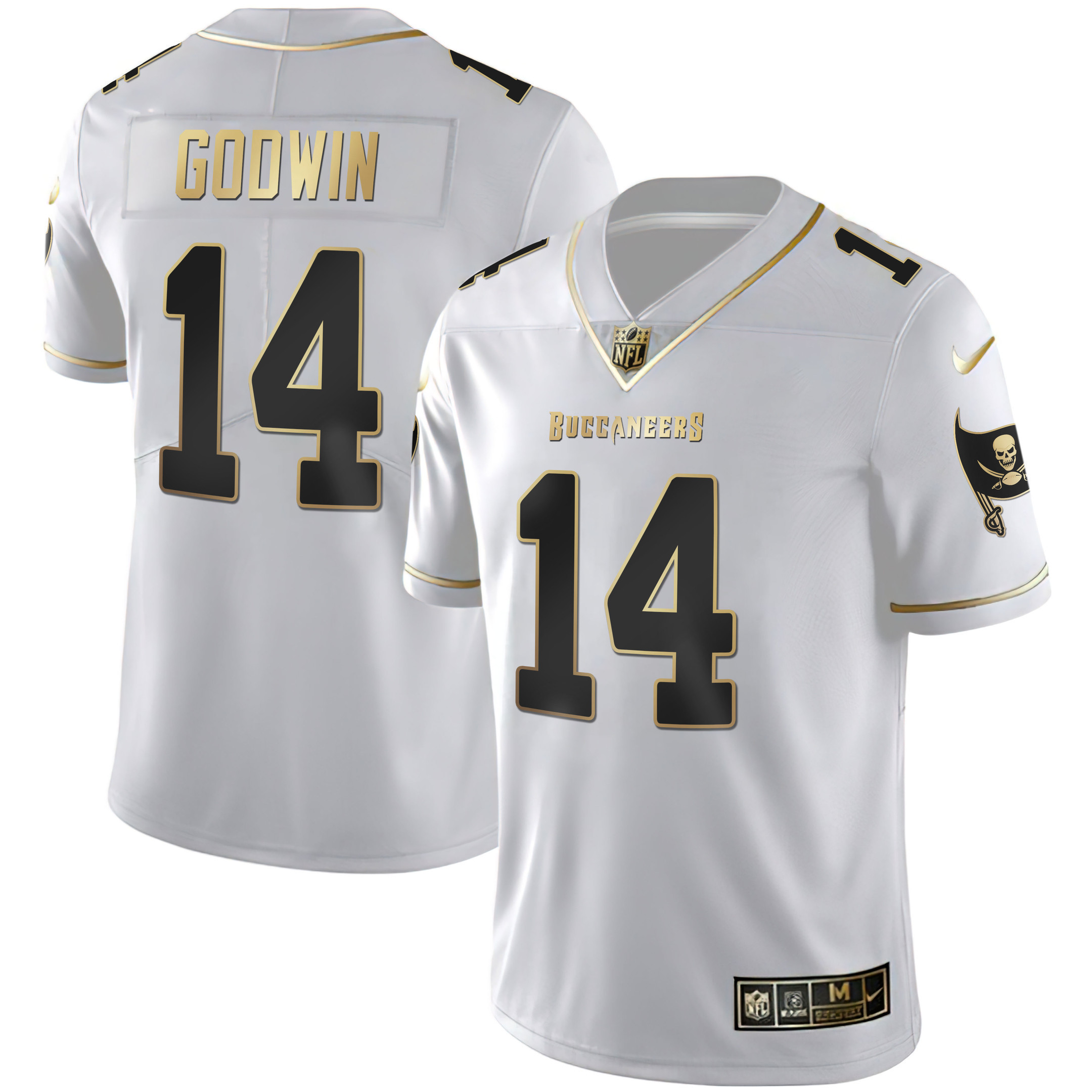 Chris Godwin Men's Tampa Bay Buccaneers White Gold & Black Gold White Gold Jersey - All Stitched