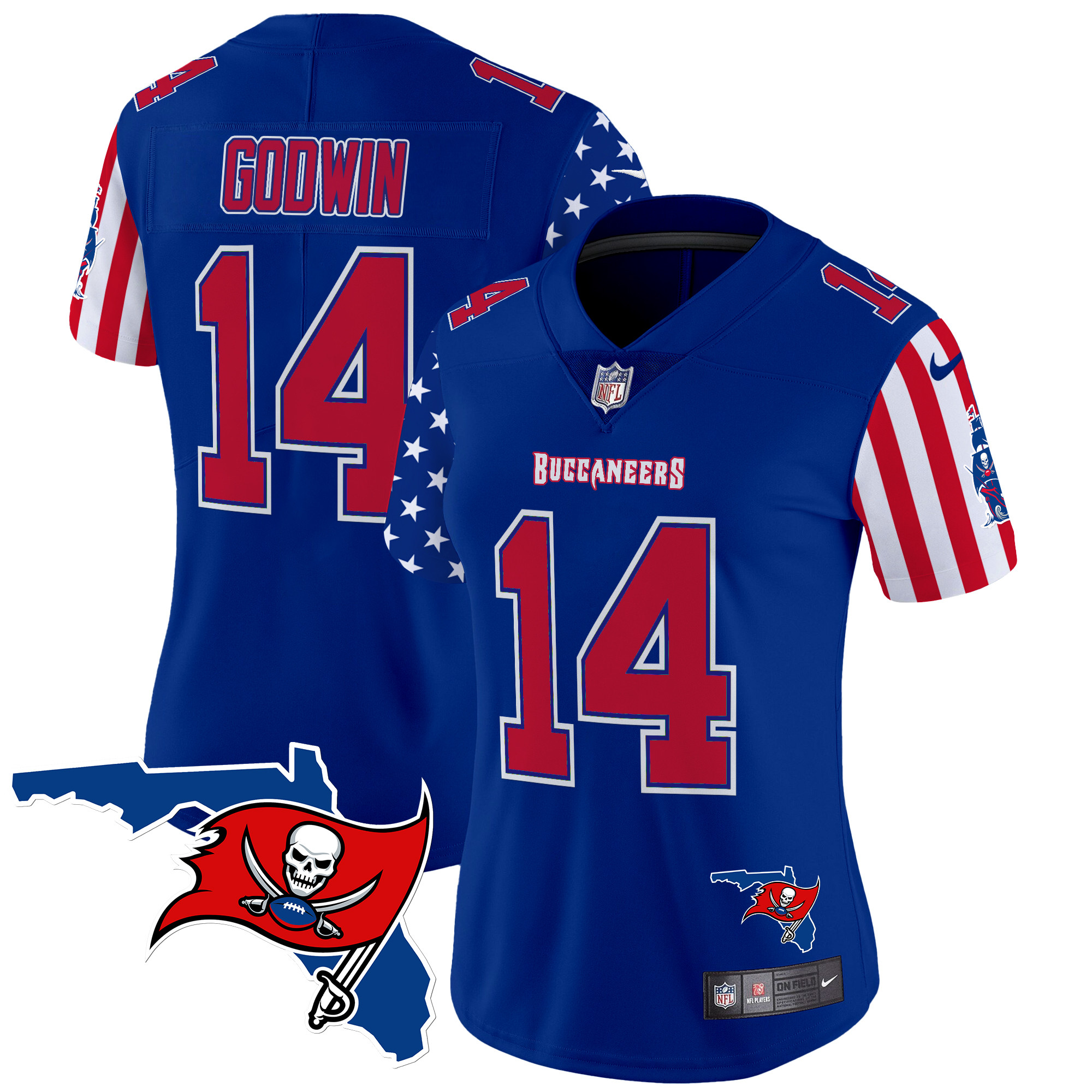 Chris Godwin Women's Tampa Bay Buccaneers American Style Vapor Limited Royal Jersey - All Stitched