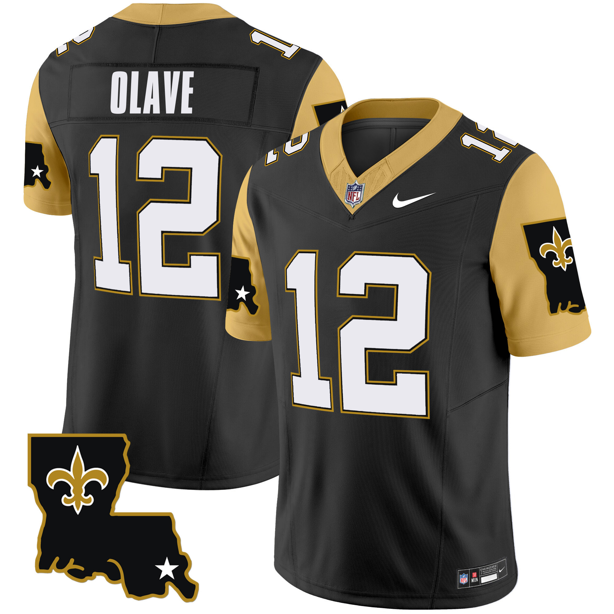 Chris Olave Men's New Orleans Saints 1987 Legacy Vapor Limited Black Jersey - All Stitched