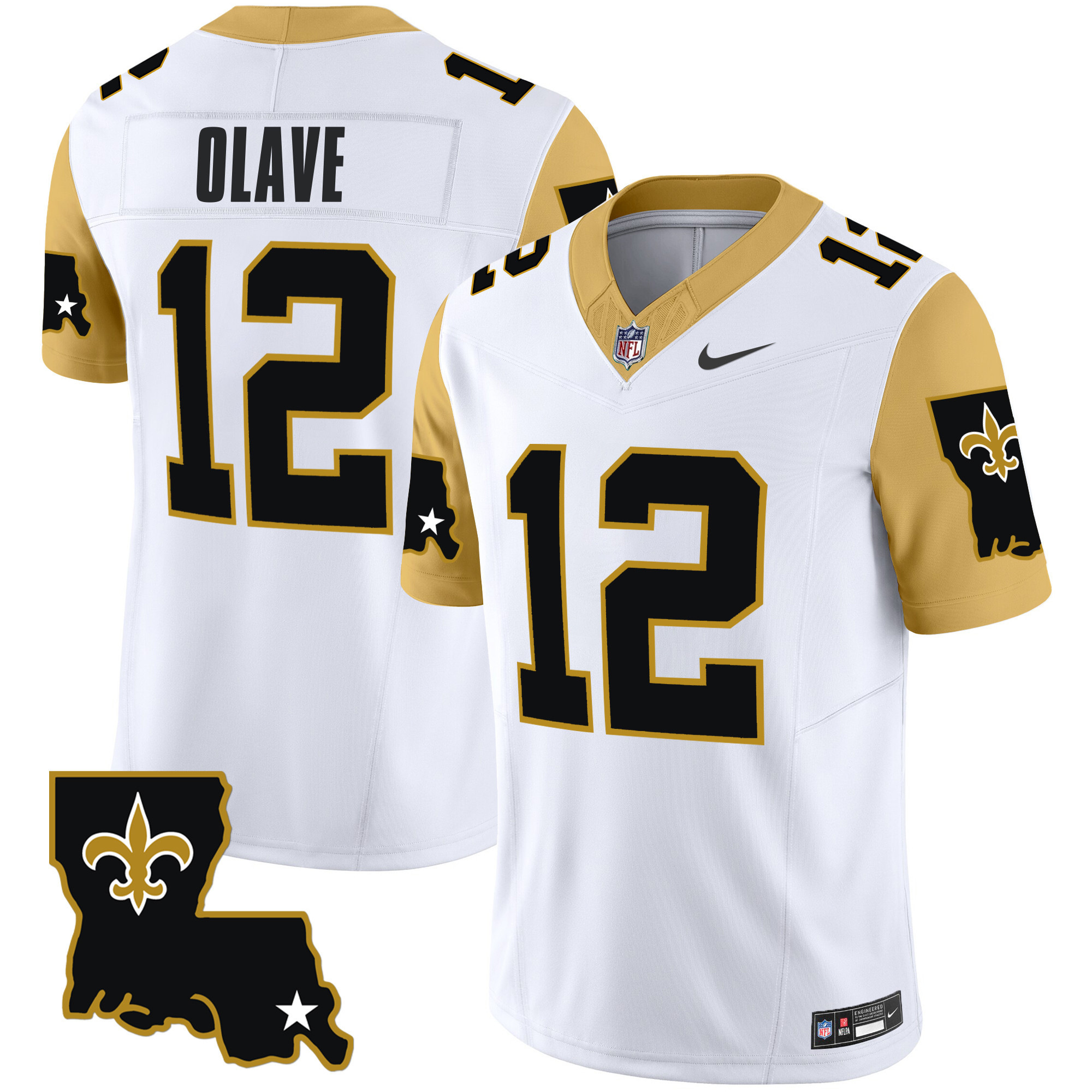 Chris Olave Men's New Orleans Saints 1987 Legacy Vapor Limited White Jersey - All Stitched