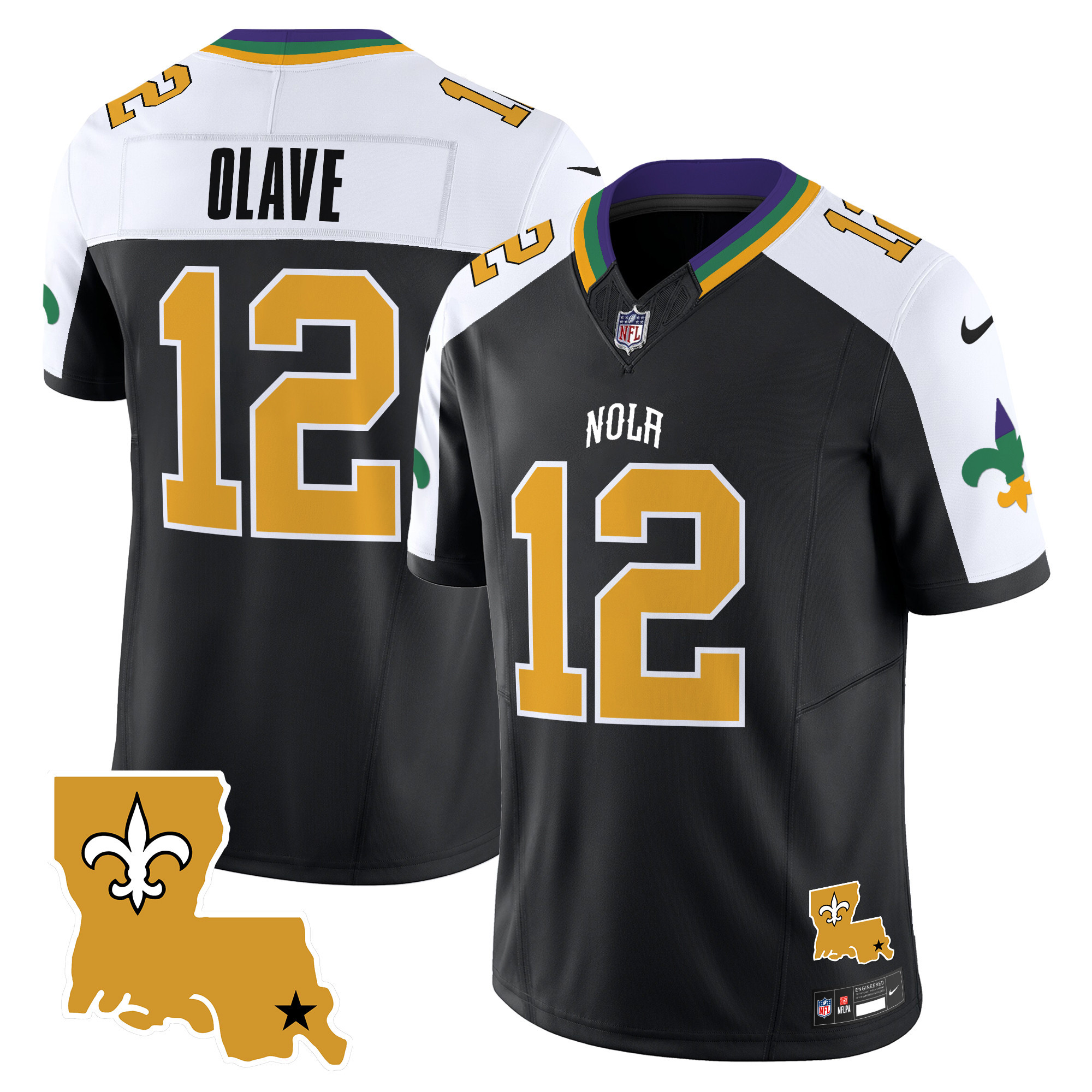Chris Olave Men's New Orleans Saints 2024 New Orleans City Vapor Limited Alternate Jersey - All Stitched