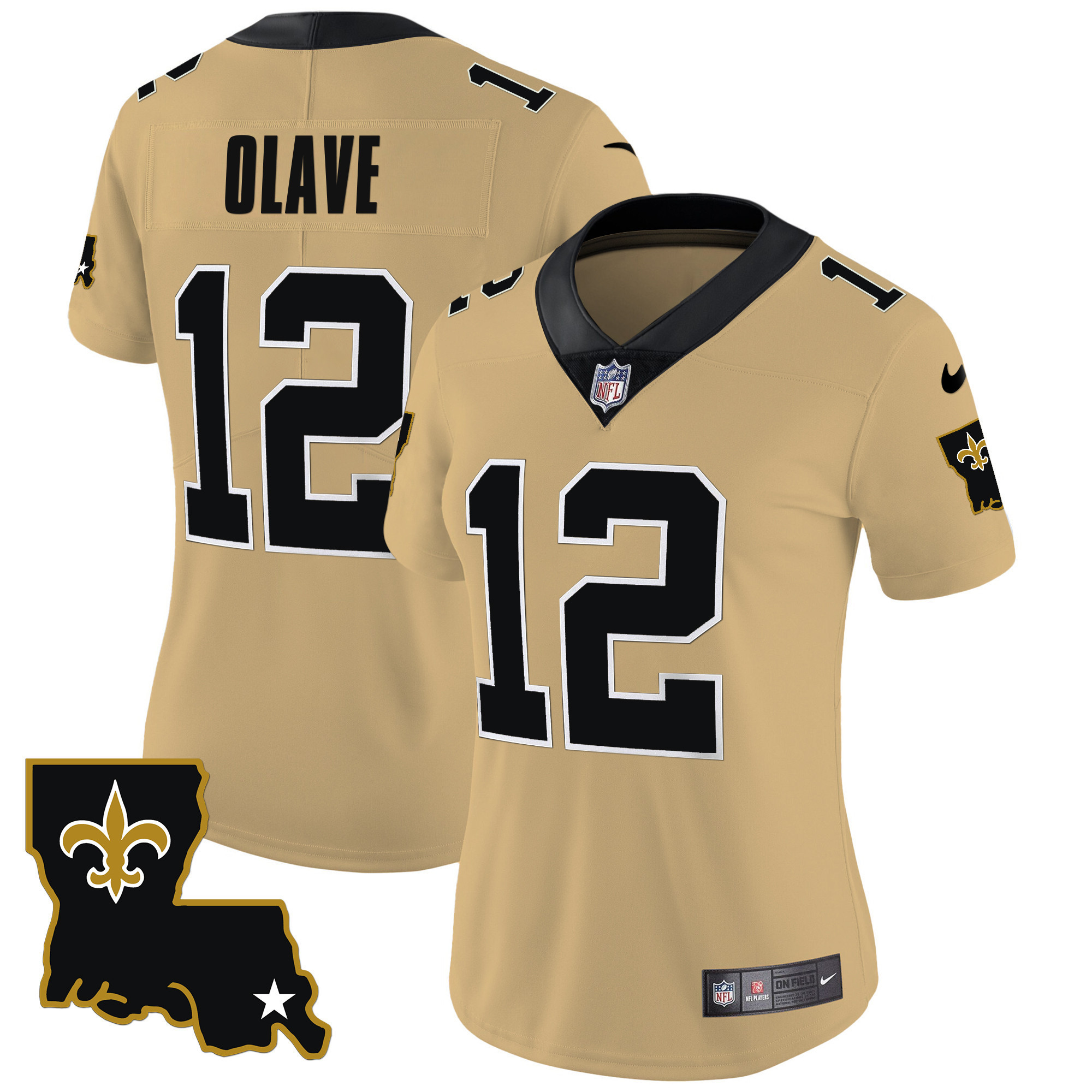 Chris Olave Women's New Orleans Saints 1987 Legacy Vapor Gold Jersey - All Stitched