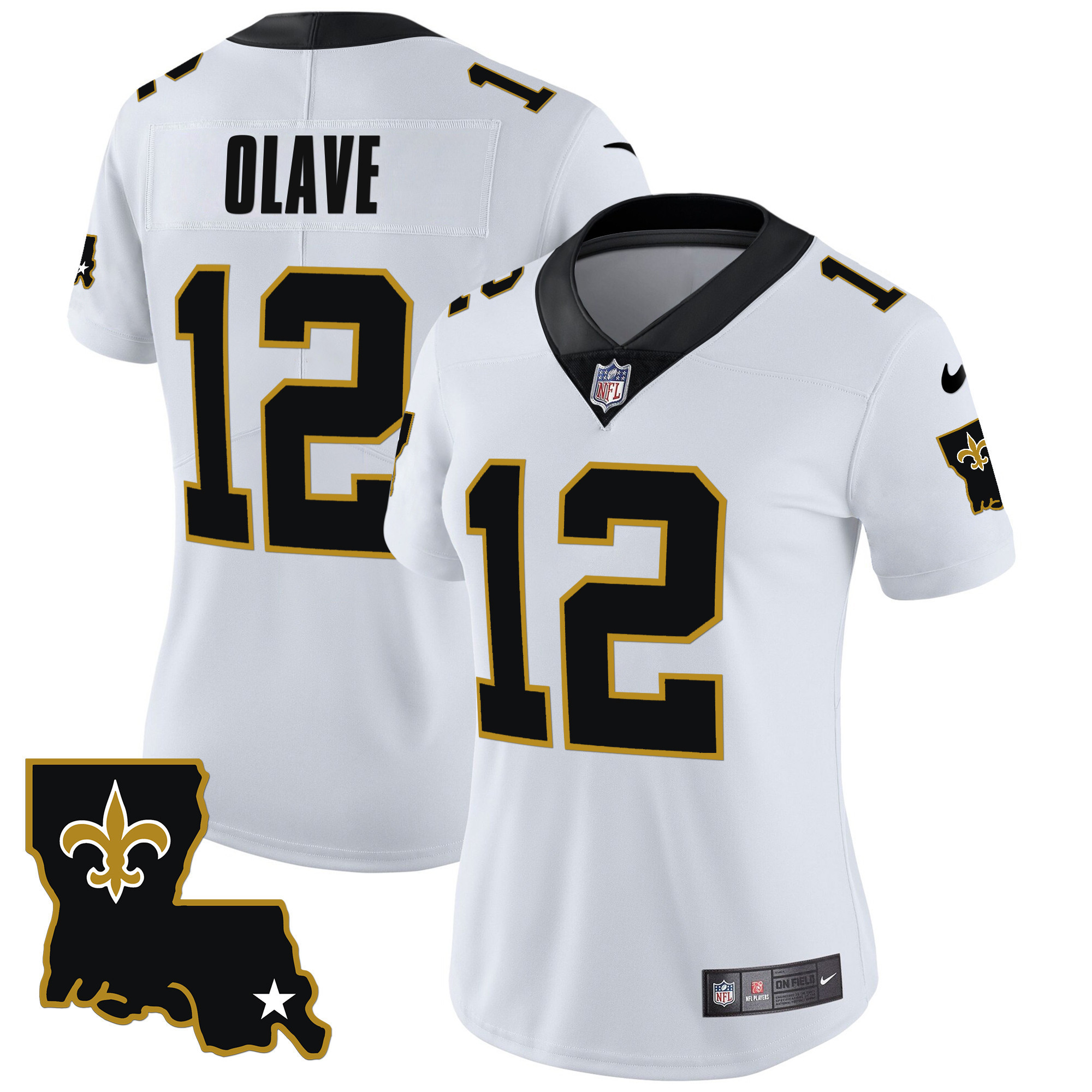 Chris Olave Women's New Orleans Saints 1987 Legacy Vapor White Jersey - All Stitched