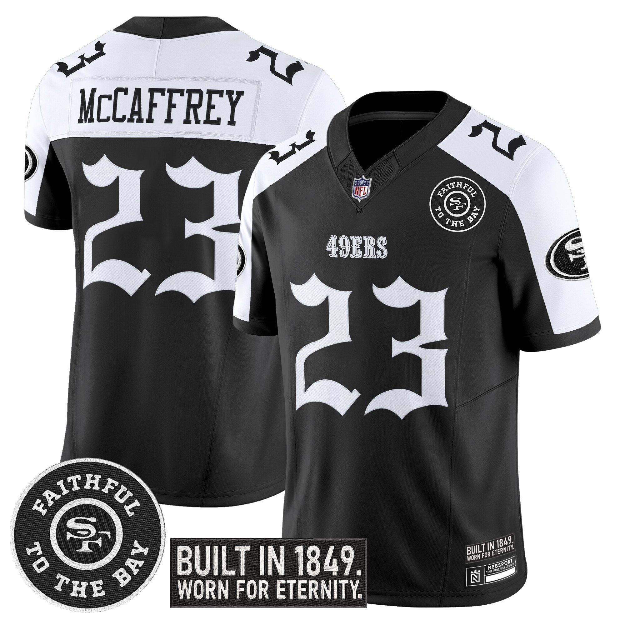 Christian McCaffrey Men's San Francisco 49ers 'Fog City Gothic Edition' Vapor Limited Alternate Jersey - All Stitched