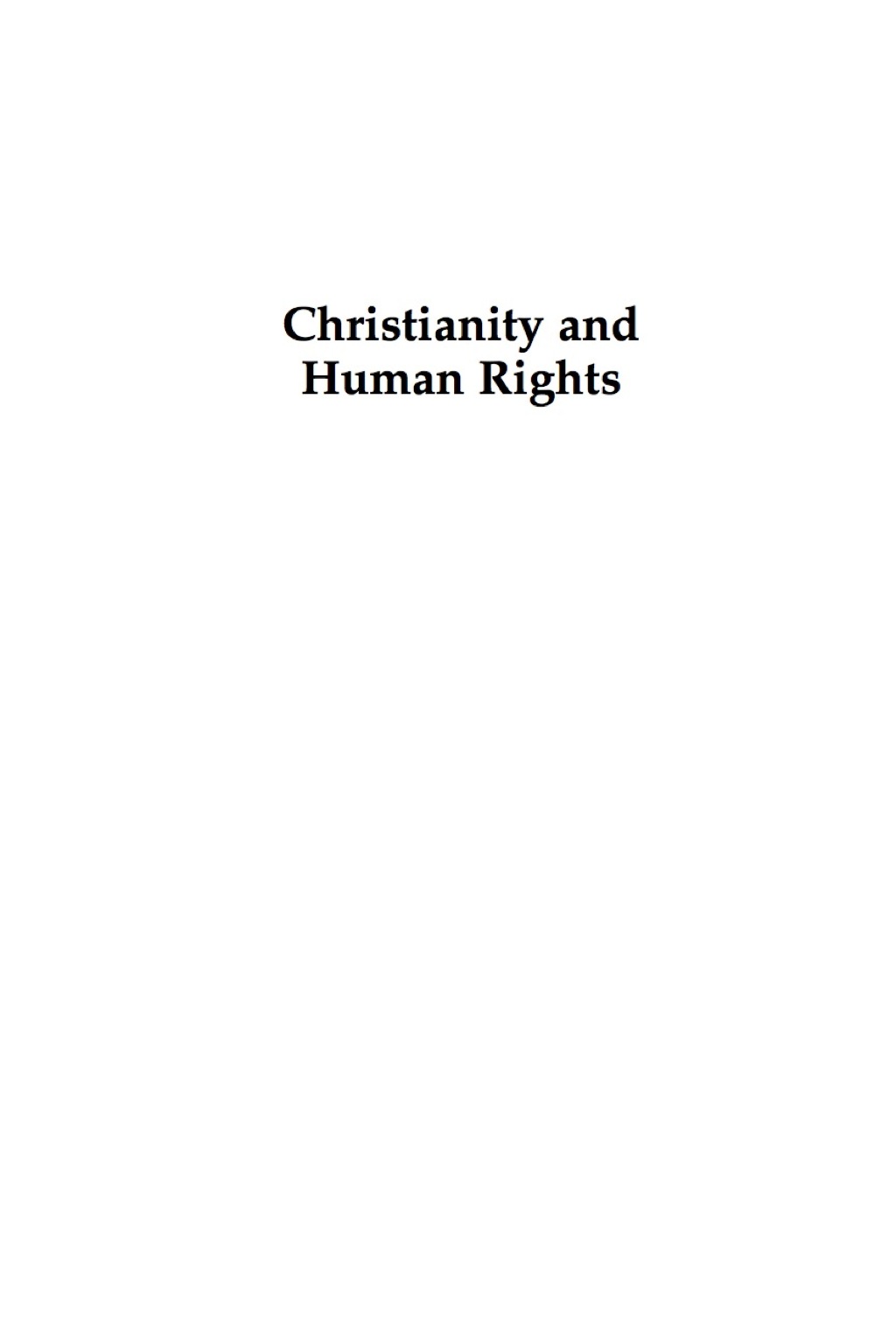 Christianity and Human Rights  â€“ PDF/EPUB Version Downloadable
