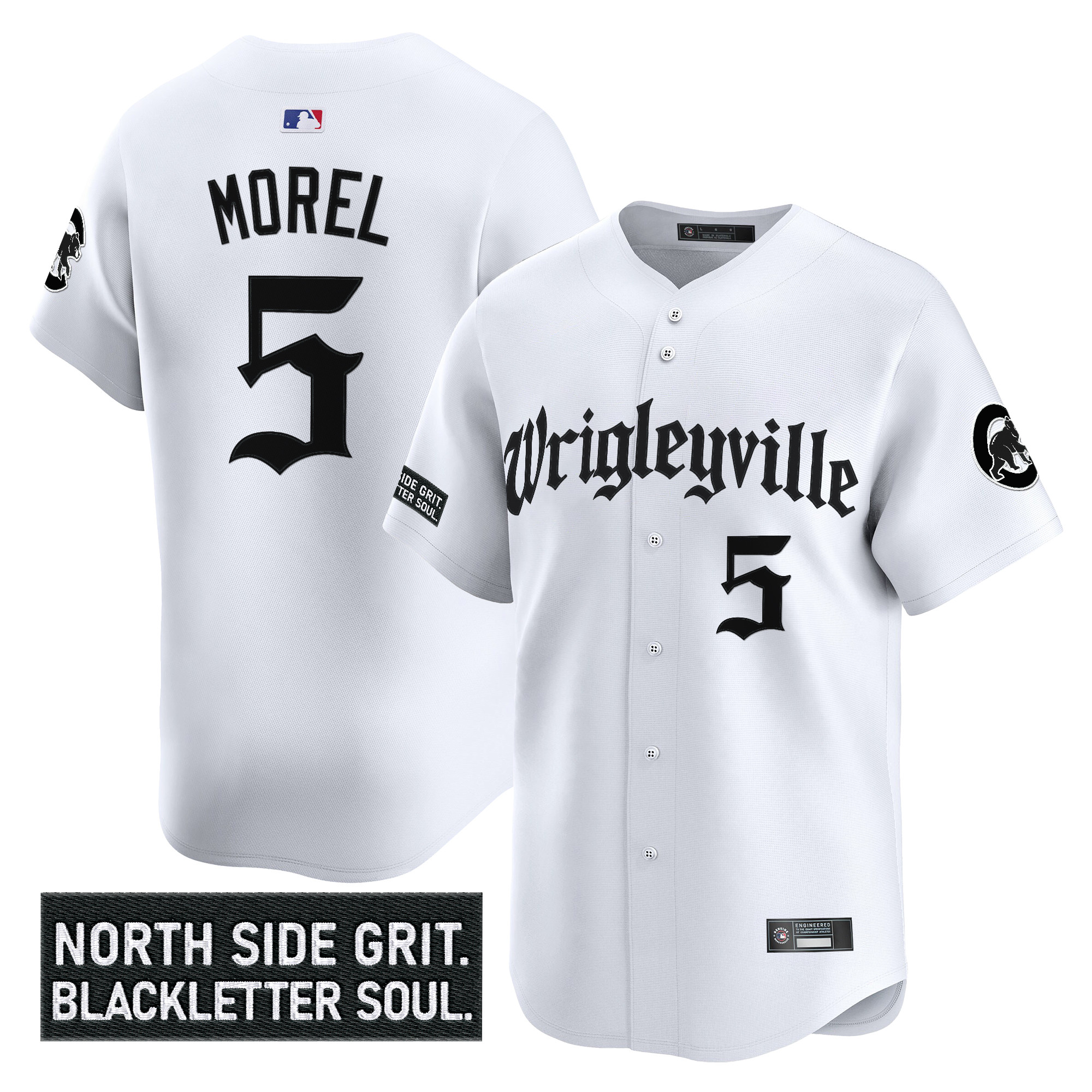 Christopher Morel Men's Chicago Cubs 'Gothic North Side Edition' Vapor Premier Limited White Jersey V2 - All Stitched