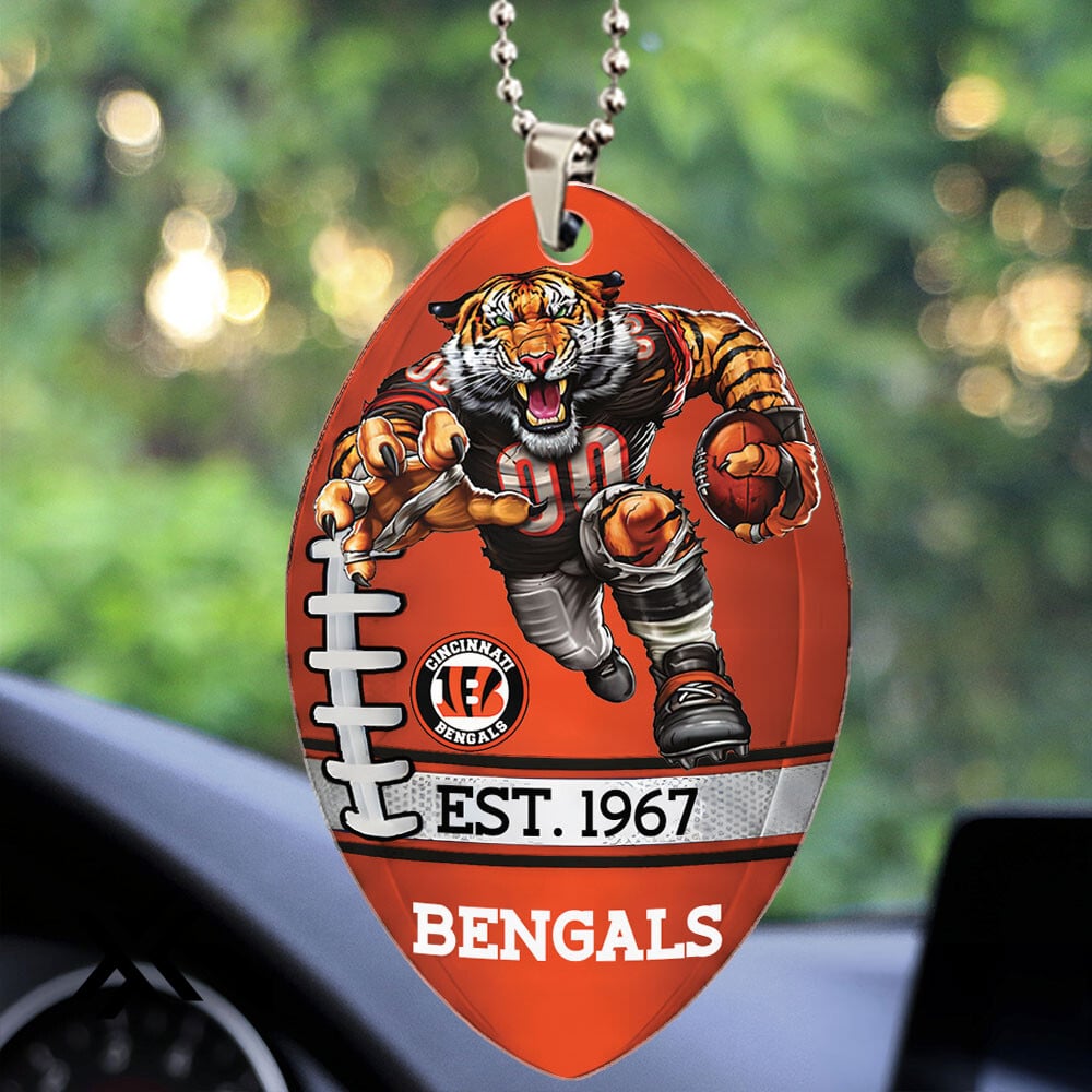 Cincinnati Bengals 2-Sided Acrylic Car Ornament