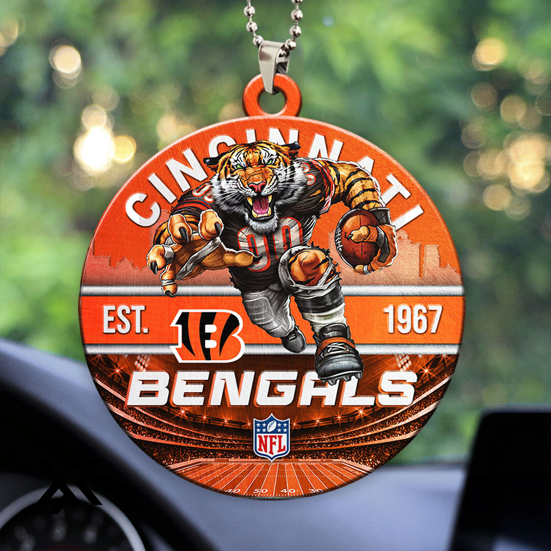 Cincinnati Bengals 2-Sided Acrylic Car Ornament