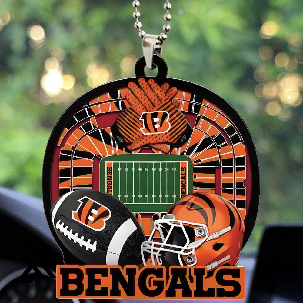 Cincinnati Bengals 2-Sided Acrylic Car Ornament