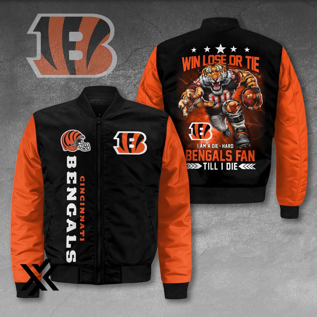 Cincinnati Bengals 3D Bomber Jacket