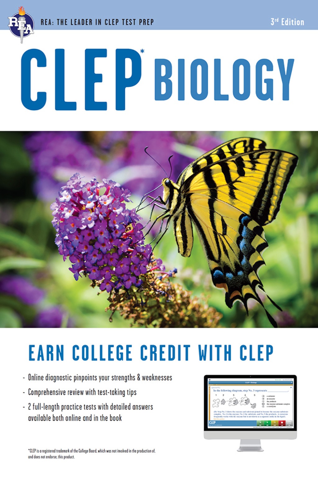 CLEPÂ® Biology Book + Online 3rd Edition - (PDF/EPUB Version)