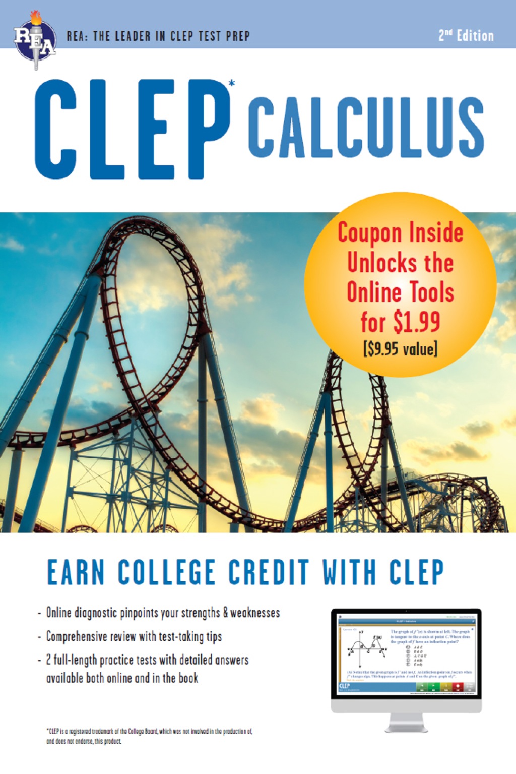 CLEPÂ® Calculus Book + Online 2nd Edition - (PDF/EPUB Version)