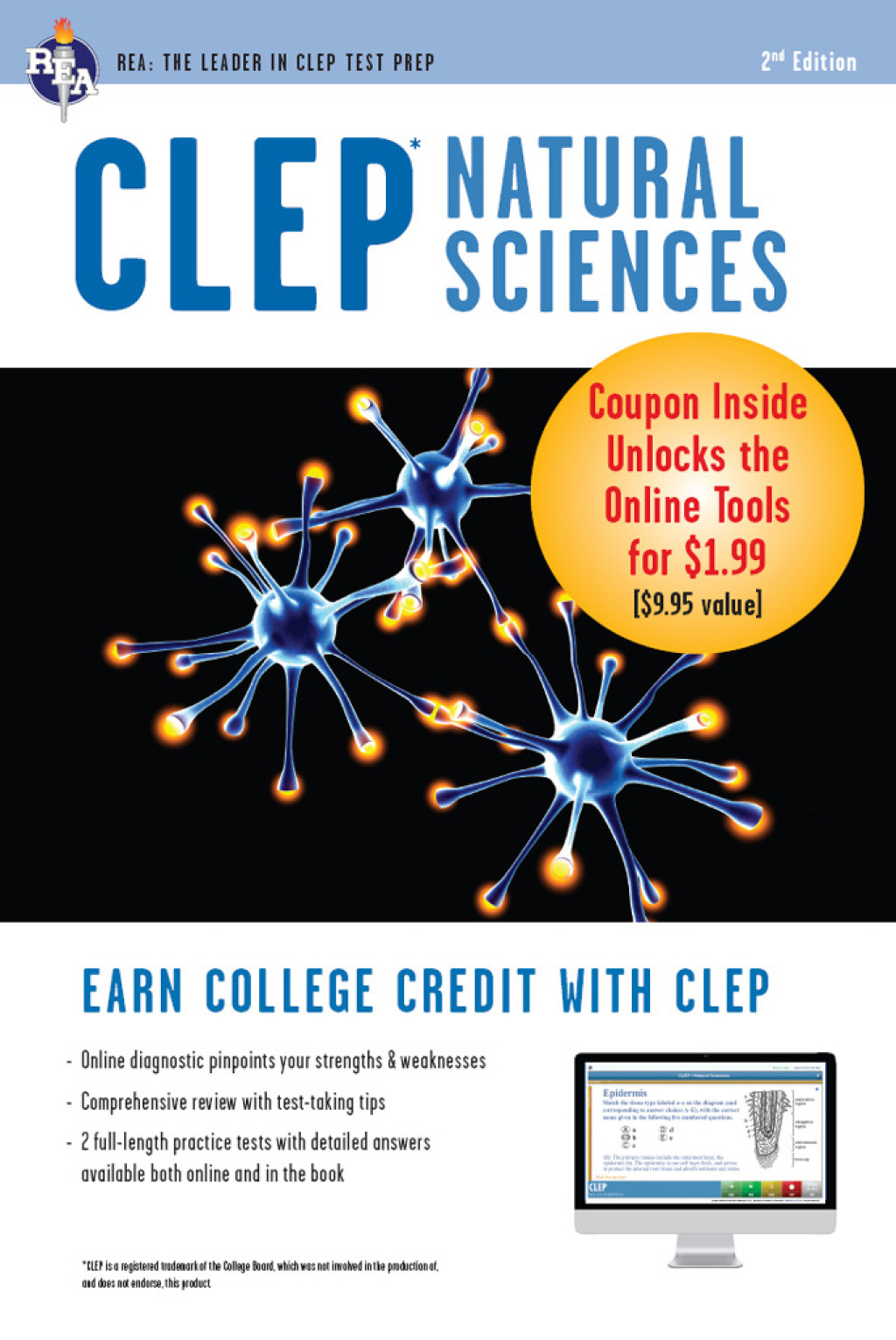 CLEPÂ® Natural Sciences Book + Online 2nd Edition - (PDF/EPUB Version)
