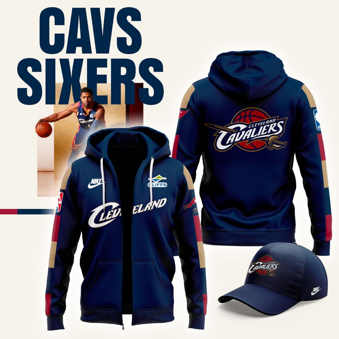 Cleveland Cavaliers Shop Back To Blue Classic Edition Zip Hoodie