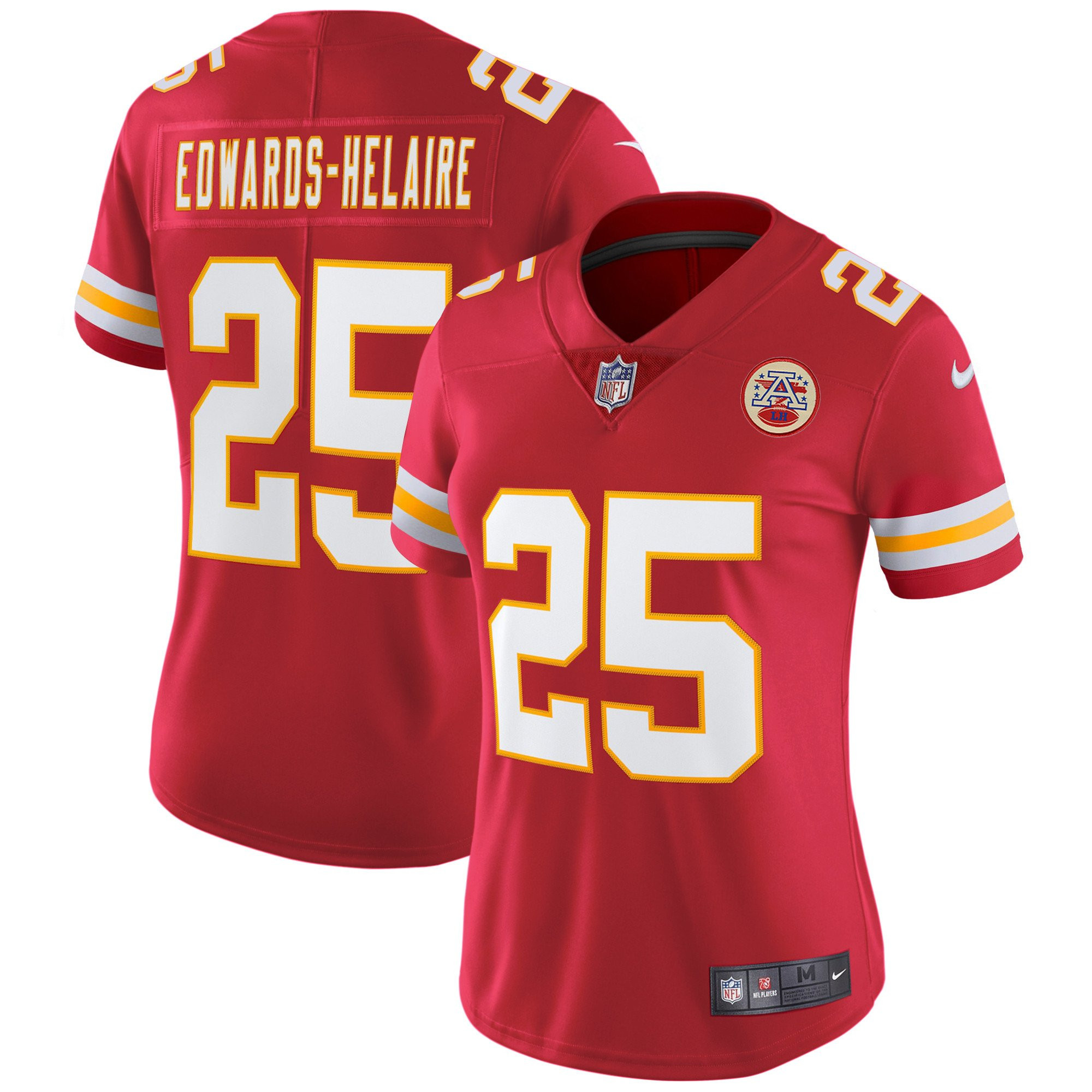 Clyde Edwards-Helaire Women's Kansas City Chiefs Player Vapor Red Jersey - All Stitched