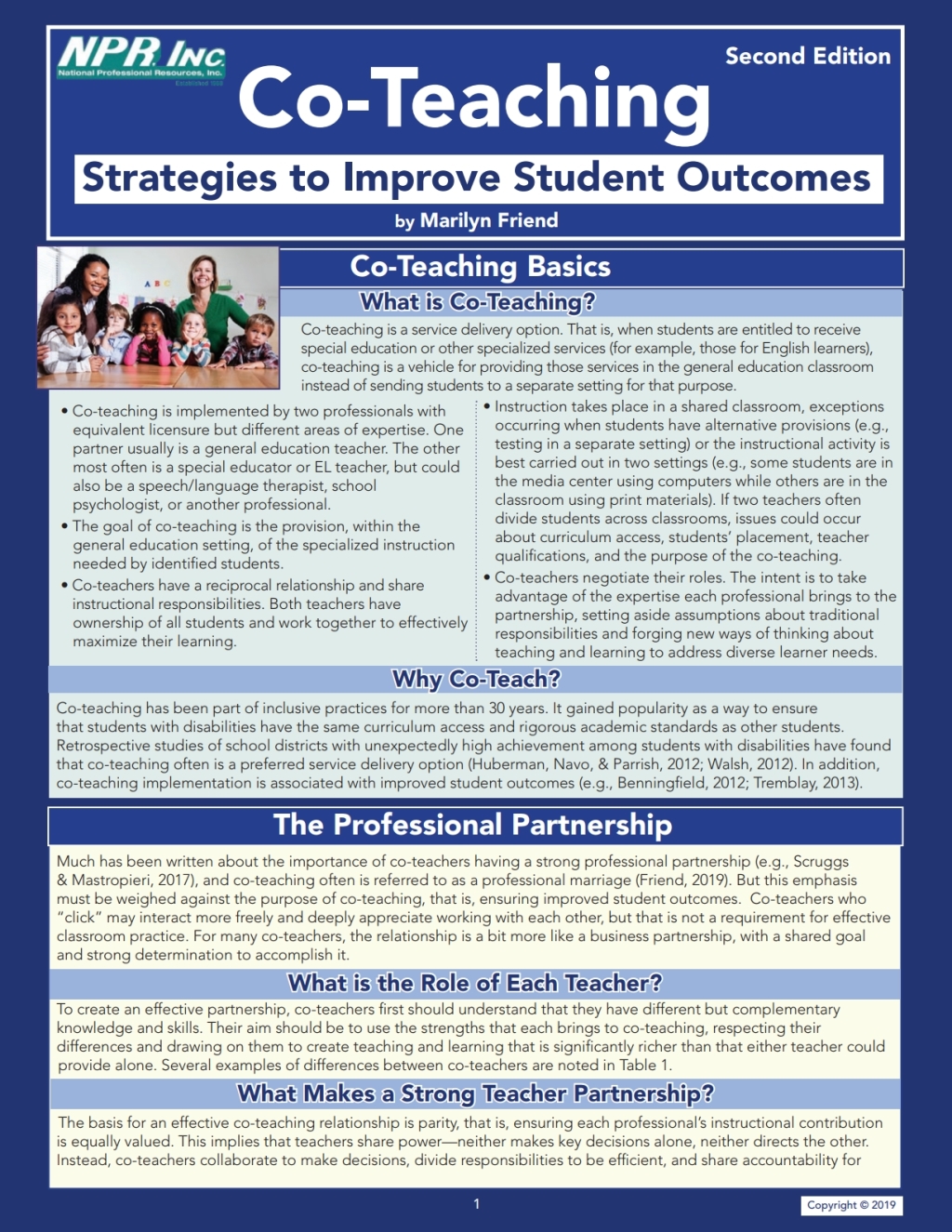 Co-Teaching: Strategies to Improve Student Outcomes 2nd Edition - (PDF/EPUB Version)
