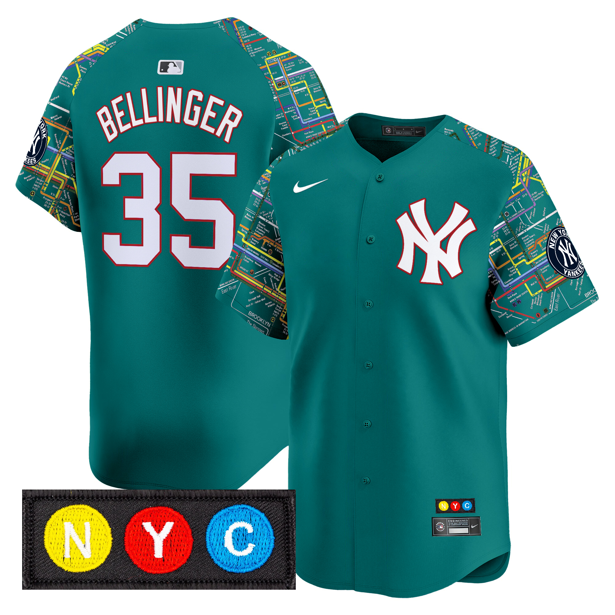 Cody Bellinger Men's New York Yankees Subway Style Vapor Premier Limited Lexington Line Jersey - Stitched