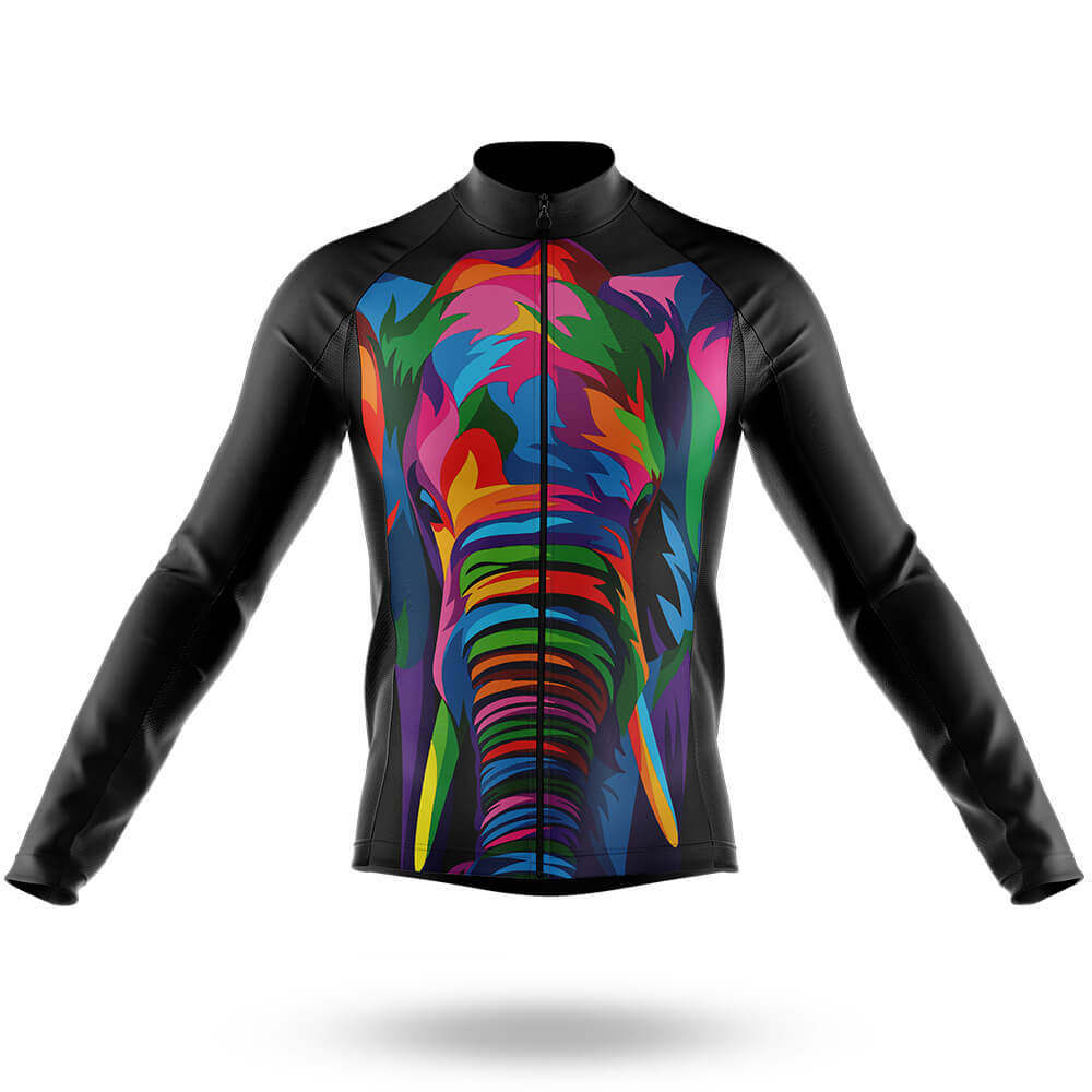 Colorful Elephant - Men's Cycling Long Sleeve Jersey