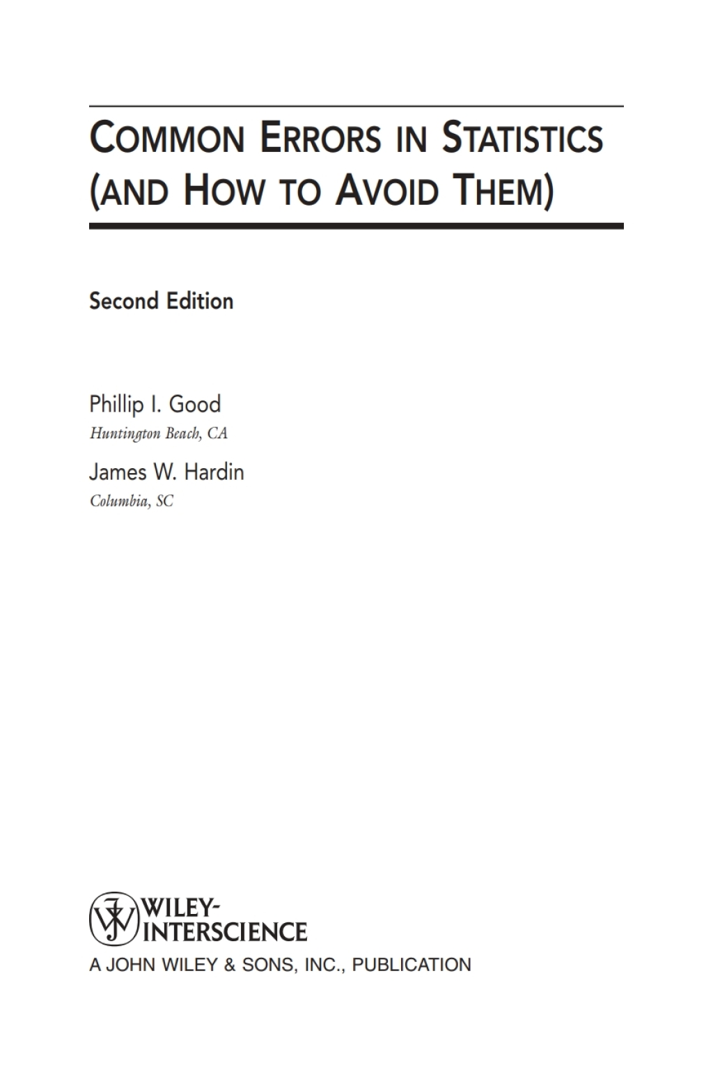 Common Errors in Statistics (and How to Avoid Them) 2nd Edition â€“ PDF ...