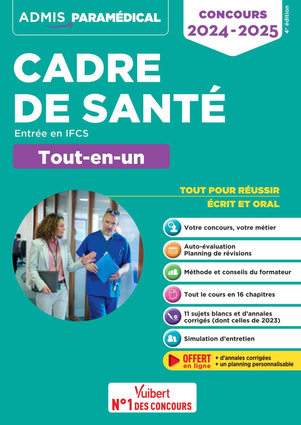 Concours Cadre de santÃ© - EntrÃ©e en IFCS - Tout-en-un Concours 2024-2025 4th Edition - (PDF/EPUB Version)