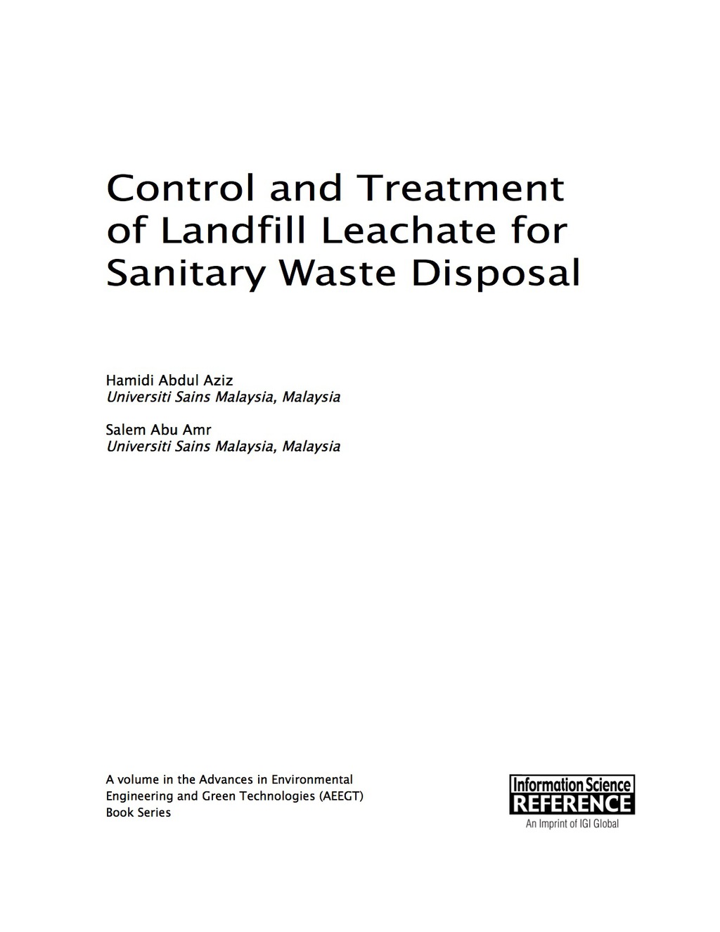 Control and Treatment of Landfill Leachate for Sanitary Waste Disposal ...