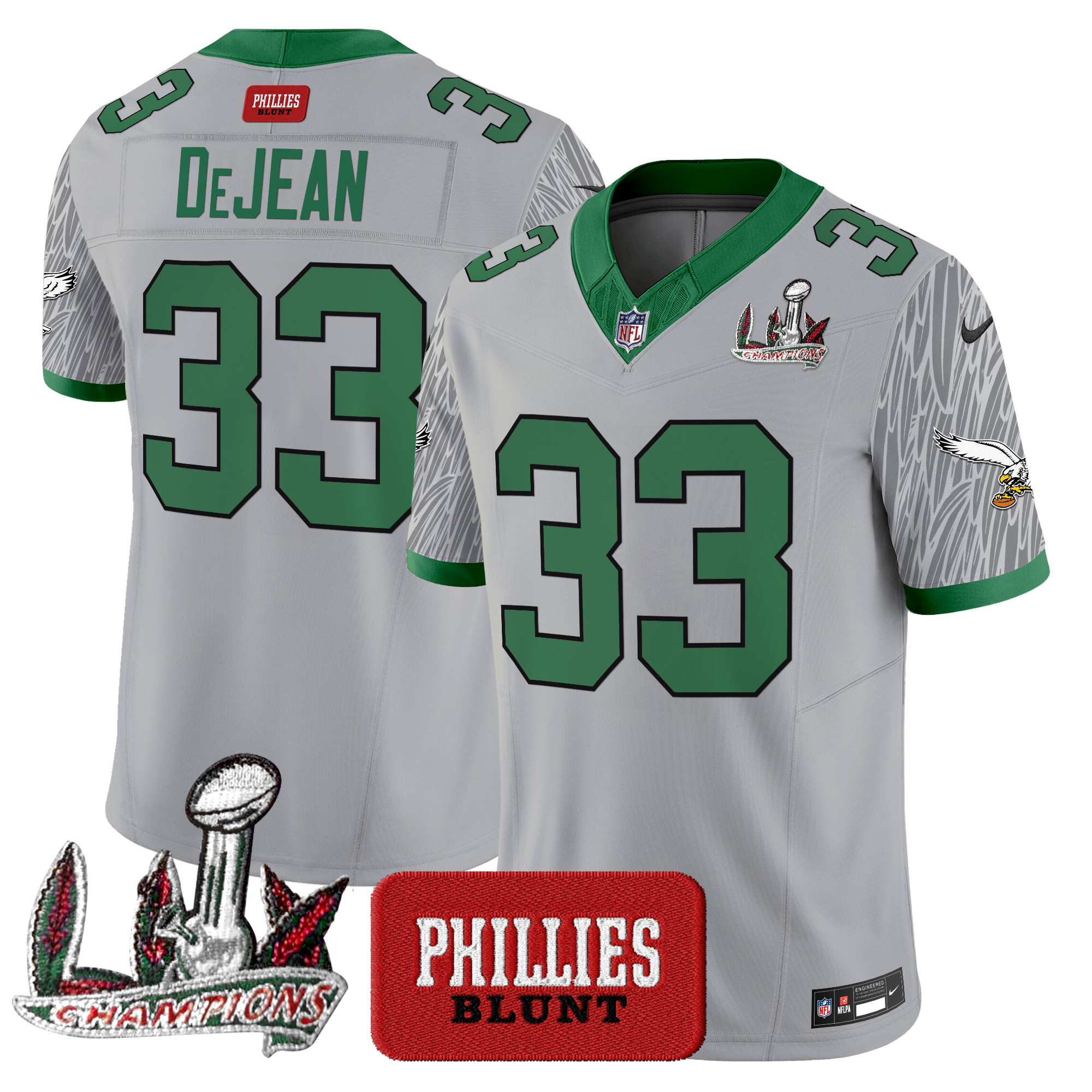 Cooper DeJean Men's Philadelphia Eagles Phillies Blunt Vapor Limited Jersey - Stitched Smoke Jersey - All Stitched